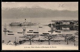 AK Ouchy, Port d`Ouchy et Montagnes de Savoie, Dampfer Lausa
